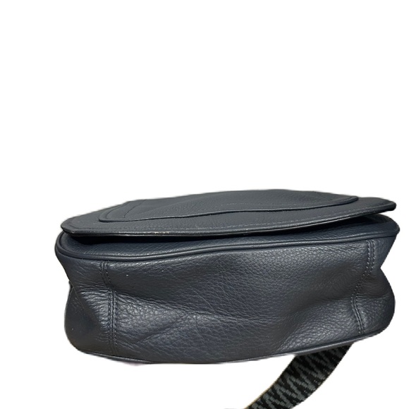 Marc Jacobs Recruit Nomad Saddle Pebble Leather Gray Crossbody Bag - Picture 9 of 14